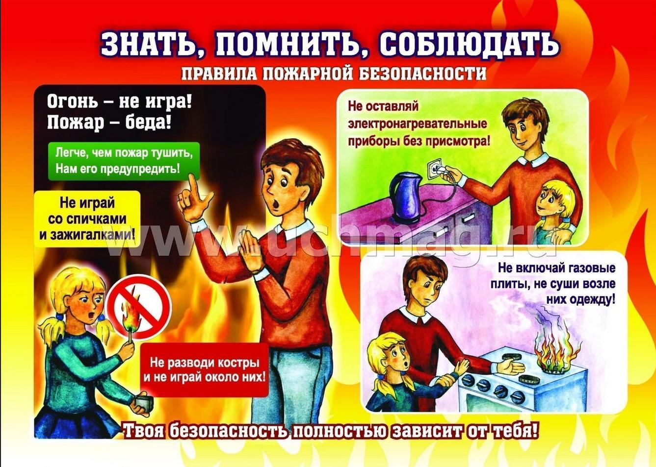 Плакат по борьбе с  огнем