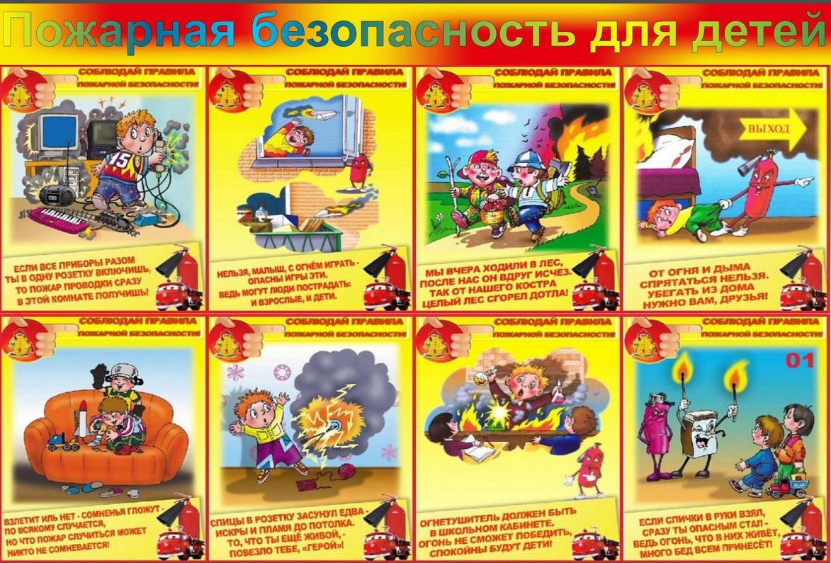 Плакат по профилактике пожаров для детей 